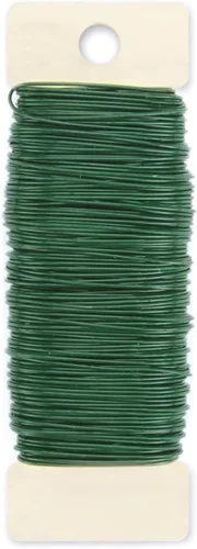 Darice Alambre floral de paleta verde de calibre 22 – Alambre verde fuerte y flexible para manualidades, arreglos florales y proyectos caseros –