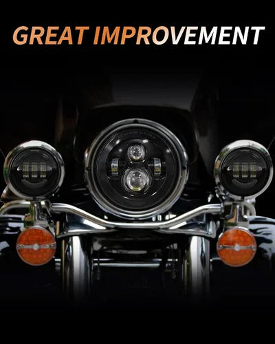 Miniatura 5 de XPCTD Luces LED de paso de 4.5 pulgadas 4-1/2 conducción antiniebla luces auxiliares para Electra Glide Road King Ultra Classic 2005 2006 2007 2008