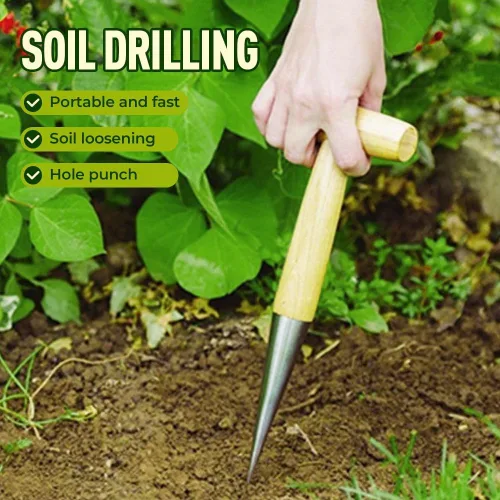 Miniatura 7 de Excavadora de agujeros para plantar, herramienta de sembradora manual 2026, herramienta de plantación de bulbos, trasplante de semillas de plantas 1