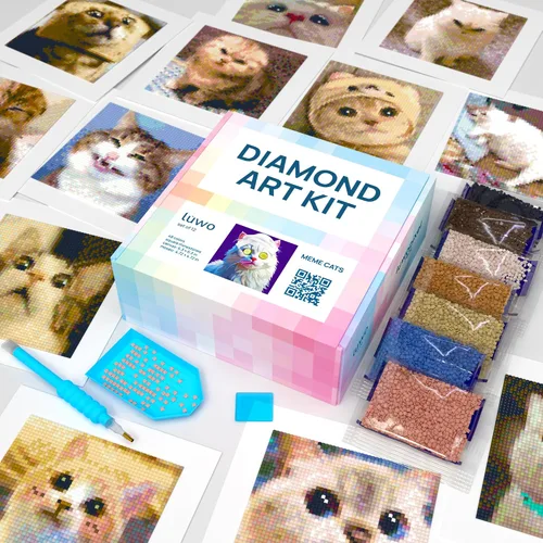 Miniatura 10 de LuwoArte Paquete de 6 Kits de Pintura de Diamantes para Adultos – Kits de Arte de Diamantes con Tema de Campo – Arte de Gemas DIY de Taladro