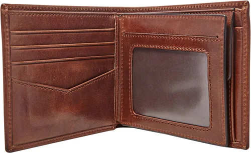 Miniatura 2 de Fossil Mens Ryan Leather RFID-Blocking Bifold Wallet with Coin Pocket