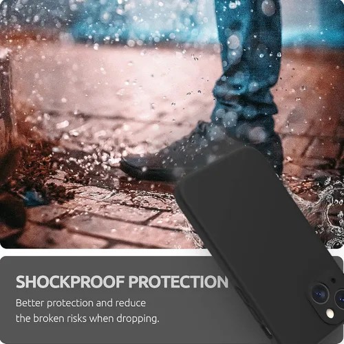 Miniatura 7 de SURPHY Funda compatible con iPhone 13 Mini con protector de pantalla, (protección de cámara y forro de microfibra suave), funda de silicona líquida