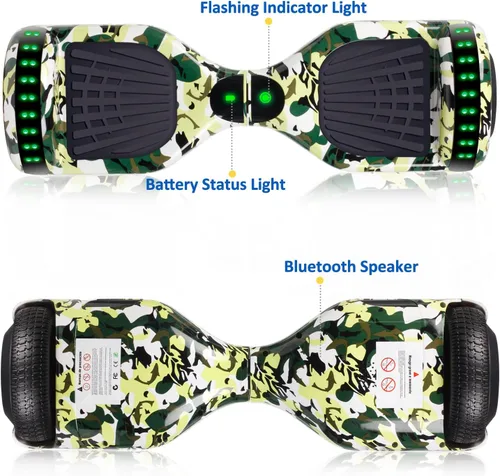 Miniatura 3 de FLYING-ANT Hoverboard - Hoverboard de 6.5 pulgadas con Bluetooth y luces LED intermitentes, Hover Board para niños y adolescentes