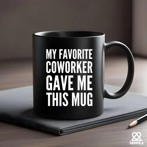 Miniatura 4 de Mi colega favorito me regaló esta taza Regalo de despedida de colega Gracioso Tazas de jefe de oficina Tazas de café de empleado para despedida Negro