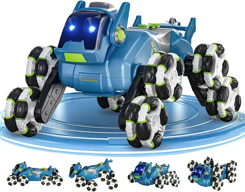 Miniatura 10 de Coche de acrobacias RC con detección de gestos, juguetes de coche de control remoto para edades 5-7-13, con luces, música y rociador, 4WD, giros