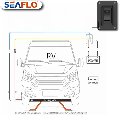 Miniatura 8 de SEAFLO Interruptor de balancín de potencia con interruptor de gato estabilizador, máximo 30 amperios, 12 V/24 V, extensión retráctil, arnés