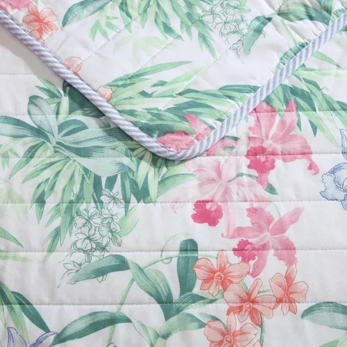 Miniatura 6 de Tommy Bahama - Juego de edredón tamaño Queen, ropa de cama reversible de algodón costero con fundas a juego, juego de ropa de cama botánica colorido