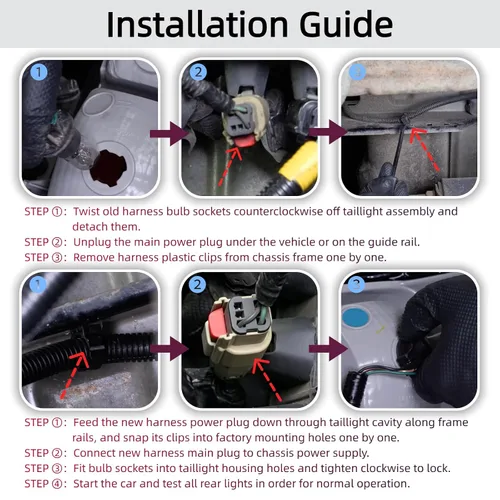 Miniatura 8 de 23295977 Arnés de cableado para luz trasera lateral del pasajero compatible con Chevy Silverado GMC Sierra 1500 2500HD 3500HD 2016-2019 - Plug &