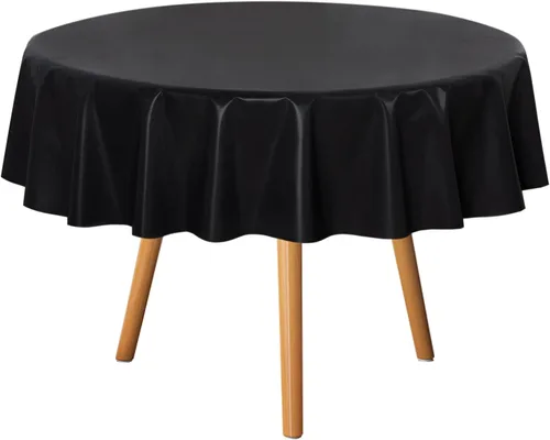 Miniatura 20 de sancua - Mantel rectangular de PVC 100 % impermeable, 54 x 54 pulgadas, vinilo a prueba de aceite, derrames, fácil de limpiar con un paño, para Beige