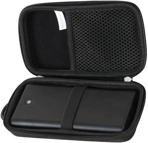 Adada Estuche de viaje rígido para banco de energía Anker, cargador portátil esencial de viaje de 20,000 mAh, paquete de batería de carga rápida de
