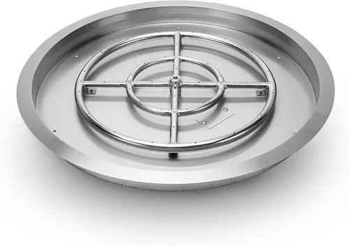 Miniatura 8 de Stanbroil Quemador Empotrable para Fogata de 13 Pulgadas, Inserto Redondo para Fogata de Propano y Gas Natural para Mesa de Fuego DIY, Fogata