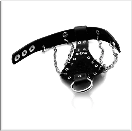 Miniatura 3 de Xusamss Punk Rock Alloy Skull Hand Rivet Chain Cuff Bracelet,7"-8