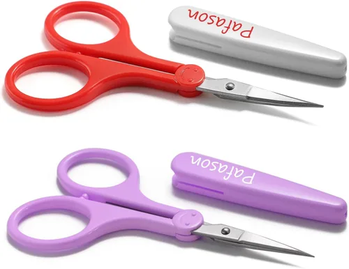 Miniatura 9 de PAFASON Sharp Point - Juego de tijeras para manualidades de 4 piezas, rectas y curvas, para álbumes de recortes, acolchado, costura DIY, punto, Rosa