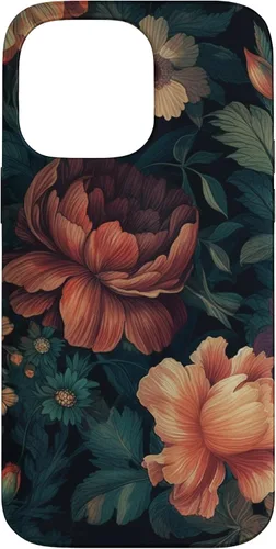 Miniatura 21 de Vintage Dark Flower Pattern Moody Floral Case for iPhone 17