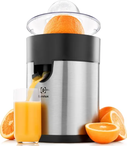 Eurolux Exprimidor eléctrico de naranja, elegante exprimidor de jugo de cítricos sin esfuerzo para limón, lima, pomelo | Motor potente, fácil de