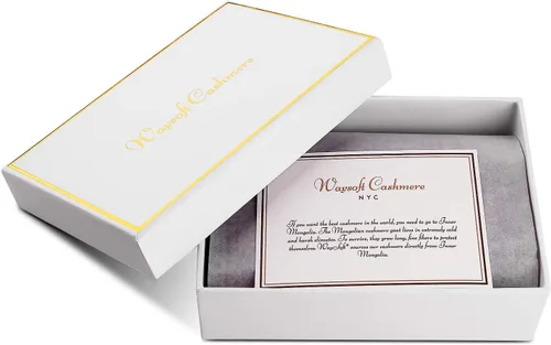 Miniatura 8 de WaySoft Gorro de cachemira 100% para mujer en una caja de regalo, gorro de gran tamaño para mujer