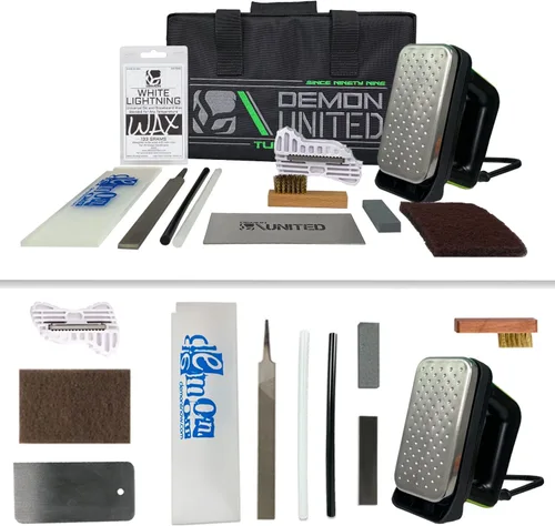 DEMON UNITED USA Bronze Edition Kit de afinación de esquí y snowboard con cera para esquí y snowboard para todas las estaciones, hierro de cera,