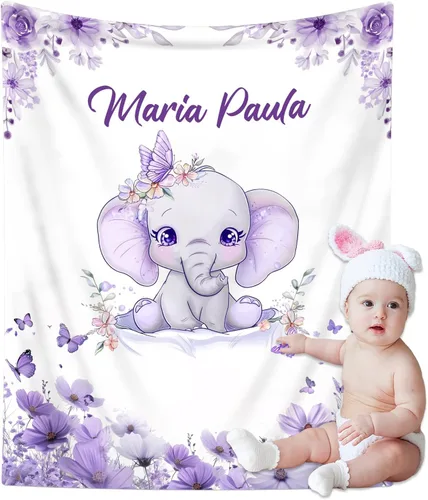 Miniatura 13 de Manta de bebé personalizada con nombre, manta de nombre personalizado para niños, mantas de franela suave en Pascua, regalos personalizados de bebé
