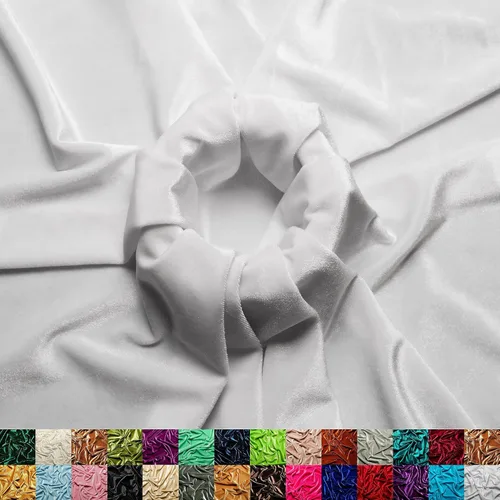 Miniatura 32 de Ice Fabrics The Yard - Tela de terciopelo elástico elástico suave de 60 pulgadas de ancho para coser ropa, disfraces, manualidades, 90% poliéster