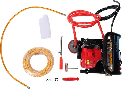Miniatura 6 de Pulverizador de polvo de niebla de alta presión de 26CC de 2 tiempos, máquina de pulverización agrícola de gasolina de mano 0.9HP, pulverizador a