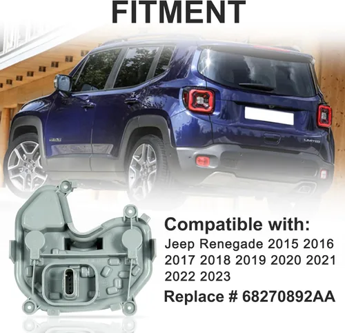 Miniatura 2 de Soporte para lámpara trasera izquierda del lado del conductor con arnés compatible con Jeep Renegade 2015 2016 2017 2018 2019 2020 2021 2022 2023