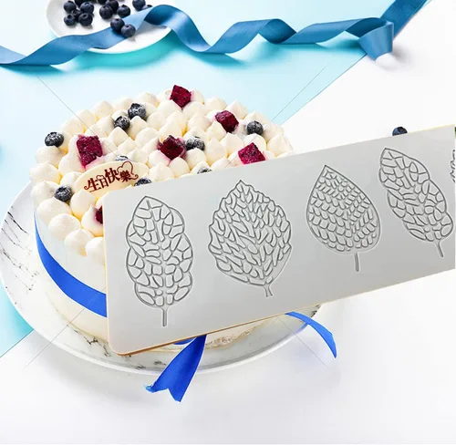 Miniatura 5 de Molde de encaje de fondant de hojas huecas, molde de encaje de silicona con formas de flores de múltiples hojas, molde de silicona 3D, molde