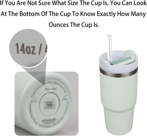 Miniatura 4 de Pajitas de repuesto compatibles con vaso Stanley Quencher H2.0 de 14 onzas con asa, con 1 cepillo (paquete de 6 unidades para 14 onzas)