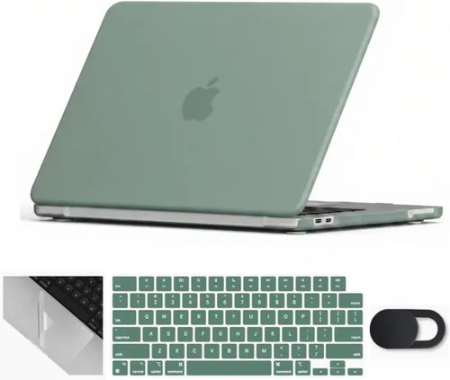 Miniatura 33 de Se7enline Funda compatible con MacBook Air de 15 pulgadas M4 M3 M2 2022-2025 A2941/A3114/A3241, funda rígida para laptop Mac Air 15.3, funda Azul