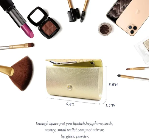Miniatura 3 de Bolso de mano de noche con lentejuelas para mujer, brillante, para boda, graduación, fiesta, novia, para mujer