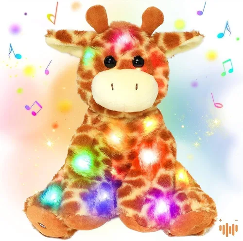 Miniatura 11 de Hopearl Perezoso de peluche con luces LED y música, perezoso de tres dedos flexible de felpa, con luces de noche que brillan en la oscuridad