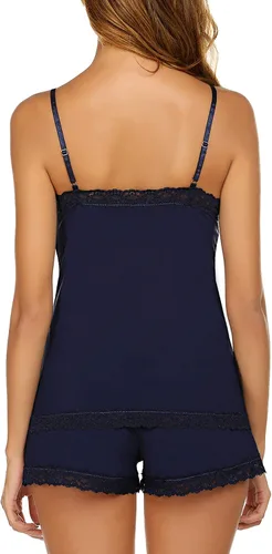 Miniatura 4 de Avidlove - Conjunto de pijama para mujer con pantalones cortos, ropa para dormir con borde de encaje
