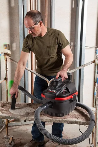 Miniatura 6 de Ridgid 50313 4000 rv Portable Wet Dry aspiradora, 4-Gallon Small Wet Dry Vac con 5,0 Pico HP Motor, Pro – Manguera, asa ergonómica, cable, puerto