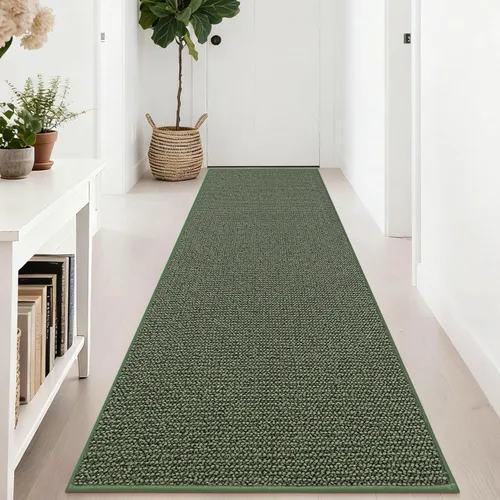 Miniatura 33 de BEQHAUSE Alfombra de Entrada de 20"x32" Tapete Interior para Puerta Antideslizante Lavable, Alfombras de Pasillo Absorbentes y Resistentes a Manchas