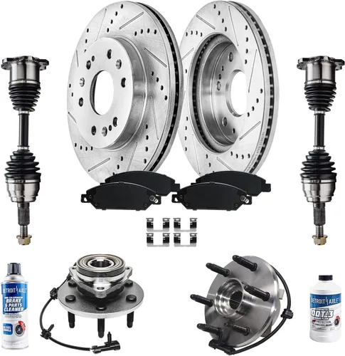 Miniatura 78 de Detroit Axle - 4 rotores de freno para Chevrolet Cruze 2014 2015 [modelos de motores de gas] Rotores de freno de disco perforados y ranurados