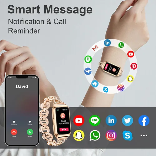 Miniatura 7 de Reloj inteligente, reloj de seguimiento de actividad física de 7 días + batería con frecuencia cardíaca, contador de pasos, calorías, SPO2, monitor