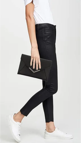 Miniatura 7 de Dexmay - Bolso de mano tipo sobre para mujer, tamaño mediano, de piel saffiano, plegable