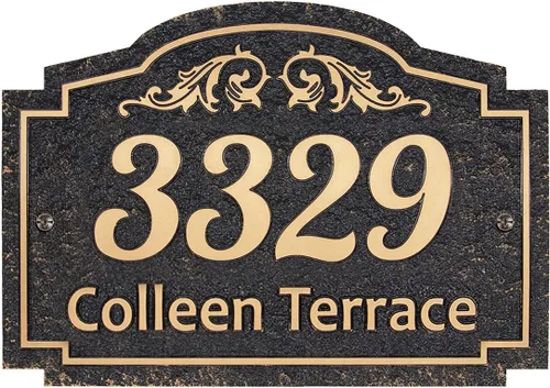 Placa de dirección vintage hecha a mano, letrero decorativo personalizado para la casa, placa de pared de jardín, imitación de metal, cualquier