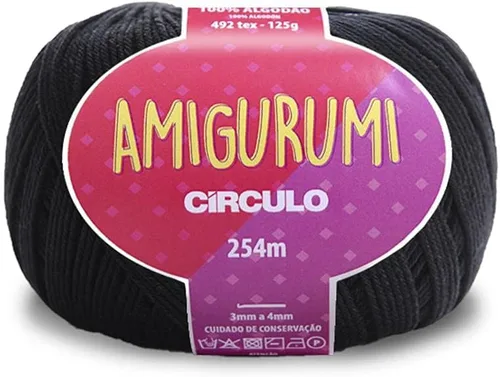Miniatura 53 de Circulo Amigurumi Yarn, 100% Algodón Virgen Brasileño Mercerizado para Crochet y Tejido, Soft Art - Hilo de Peso Deportivo, 4.4 oz, 278 yardas