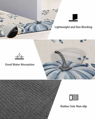 Miniatura 3 de Tapete de baño de otoño para bañera, antideslizante, de secado rápido y absorbente, de tierra de diatomeas, para ducha, fregadero de cocina