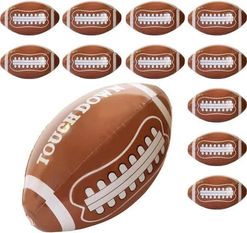 Miniatura 2 de GiftExpress 12 piezas de balones de fútbol americano inflables de 16" para el día del juego y como obsequio de fiesta, decoraciones de fiesta