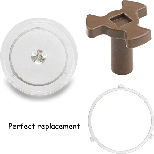 Miniatura 5 de Anillo giratorio de microondas de 7.44 pulgadas/7.4 in, soporte de bandeja de vidrio central para microondas, anillo interior de repuesto para placa