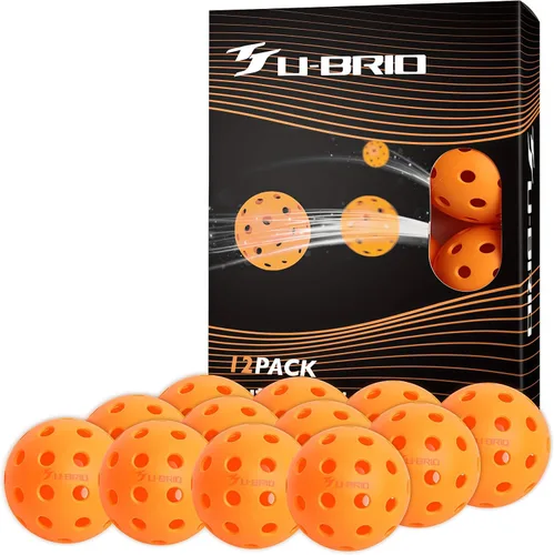 Miniatura 8 de Paquete de 3/4/12 pelotas de pickleball para exteriores de grado profesional de 40 agujeros, probadas por jugadores con diseño resistente al viento