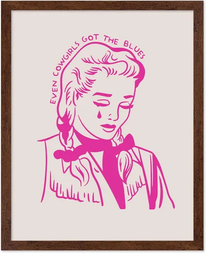 Miniatura 18 de Poster Master Póster retro de vaquera rosa con texto en inglés "Raise Hell", diseño de pared occidental, regalo para hombres y mujeres, decoración