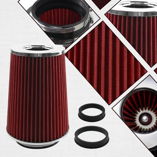 Miniatura 6 de RYANSTAR RACING Filtro de aire universal de cono de sujeción compatible con tres tamaños diferentes de 3 pulgadas, 3.5 pulgadas, 4 pulgadas, cono