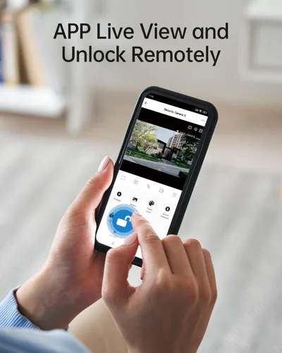 Miniatura 4 de TMEZON Timbre con sistema de videoportero WiFi con cámara y monitor de 7 pulgadas, teléfono IP con cable de video portero 1080P