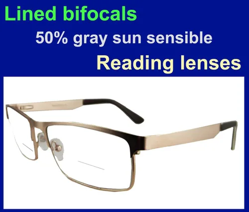 Miniatura 2 de Circleperson Gafas de lectura fotocromáticas fotocromáticas sensibles a la luz para los lectores de sol bisagras de resorte 55-17 protección UV
