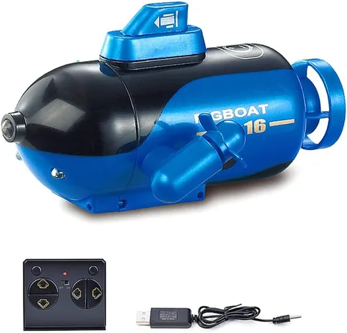 Miniatura 6 de GoolRC Mini submarino de control remoto, juguete submarino RC de 4 canales de control remoto de juguete adelante/buceo, atrás/superficie, giro a
