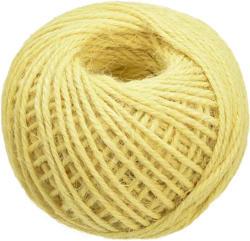 Miniatura 9 de MECCANIXITY Cuerda de yute de 164 pies de 0.079 in, cuerda de yute, cuerda de yute natural, verde para manualidades, jardinería, agrupamiento