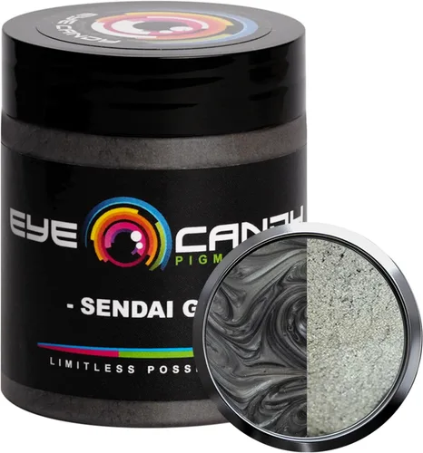 Miniatura 13 de Eye Candy Pigments - Polvo de mica gris de alta calidad, color gris fósil (1.76 oz), para epoxi, resina, jabón, pintura, carpintería, vertido