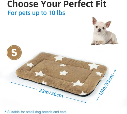 Miniatura 6 de Mora Pets Cama de Gato para Gatos de Interior Almohadilla Lavable para Jaula de Perro Bonita Alfombrilla de Cama de Perro con Estrella para Perros